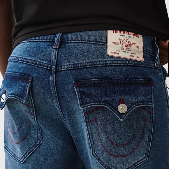 True Religion Rocco SN Flap Pocket Relaxed Skinny Jean Size 29 - Picture 1 of 16